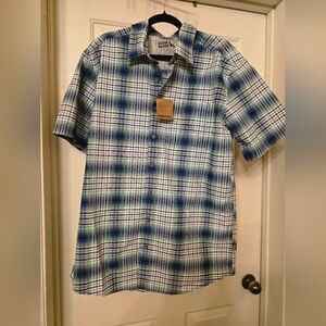 Eddie Bauer Men's Blue Plaid Shirt